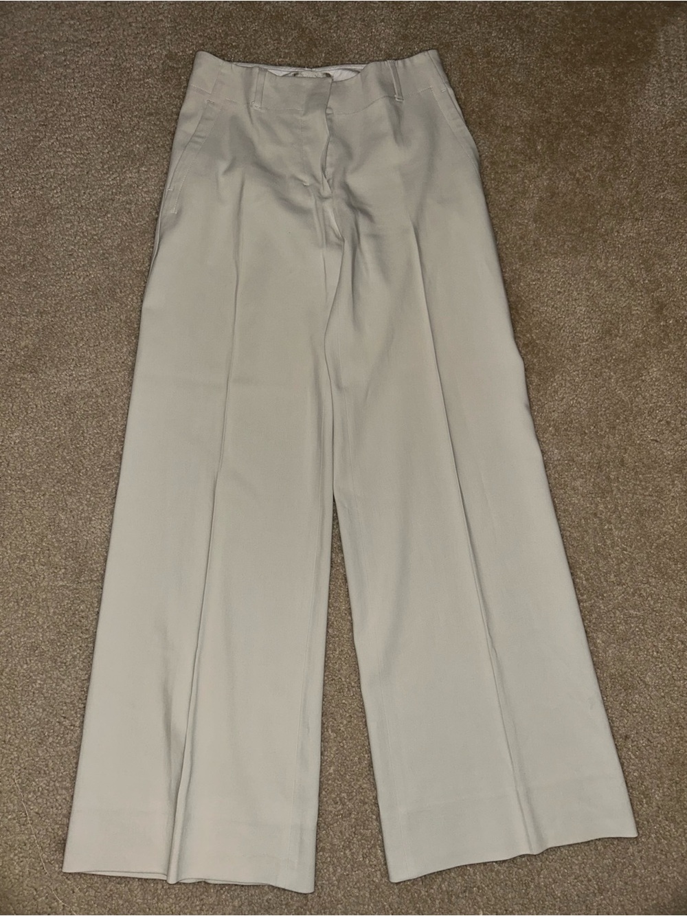 MaxMara Cream Wide-Leg Trousers